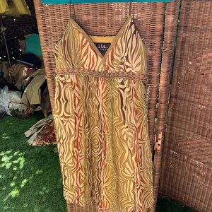 Animal print strappy dress